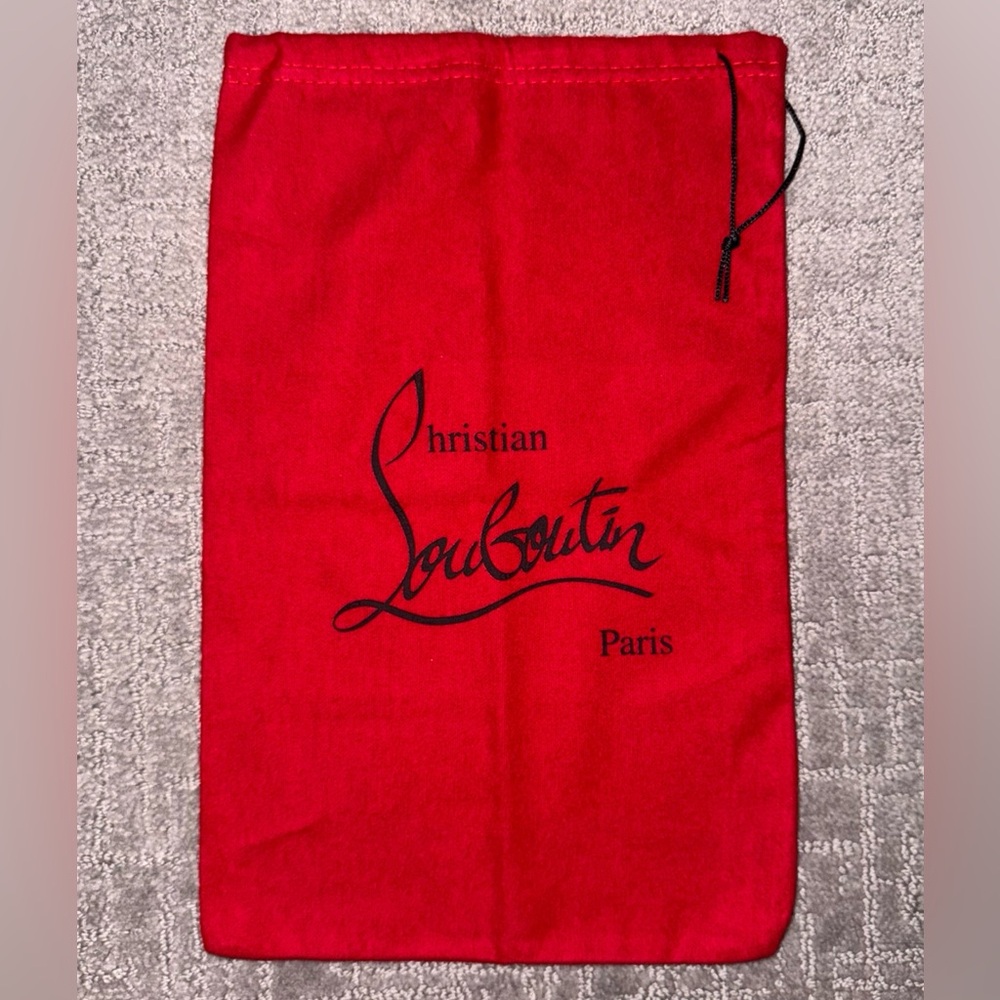 Christian Louboutin Red Slim Felt Dust Shoe Bag